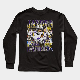 Jayden Daniels College Vintage Bootleg Long Sleeve T-Shirt